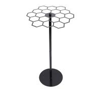 RIZGHWOY Soporte Giratorio para Exhibición de Medallas, Estante de Acero de 360 Grados para Más de 45 Medallas con Base Estable y Placa Hexagonal para Premios Deportivos, Maratón,