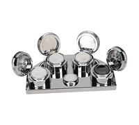 RIZGHWOY Soporte para Plato de Aceite para Relojes, Soporte para Aceite Portátil de Acero Inoxidable de 4 Compartimentos para Reparación de Relojes, Herramienta Multifuncional para Aficionados y