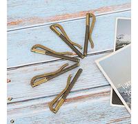 RIZGHWOY Spring de Acero de Vida Larga Spring Cash Cash/Holder Expands Space Wallet Cuesta/Holder 5 PPCS por Dinero Banknotes 75 Mm para Bolso Breve de Cuero (Negro/Dorado/Bronce) Escena aplicable: