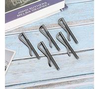 RIZGHWOY Spring de Acero de Vida Larga Spring Cash Cash/Holder Expands Space Wallet Cuesta/Holder 5 PPCS por Dinero Banknotes 75 Mm para Bolso Breve de Cuero (Negro/Dorado/Bronce) Escena aplicable: