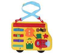 RIZGHWOY Tablero de Actividades de Fieltro para el Desarrollo Cognitivo de los Niños, Juguete Sensorial de Coordinación Ojo-Mano para Eliminar el Aburrimiento, Juguete de Aprendizaje Portátil para