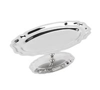 RIZGHWOY Tazón de Postre de Postres de Pie para el Postre de la Bandeja Tazón de Fruta de Acero Inoxidable para Mesa de Comedor con 304 Acero Inoxidable Elegante para la Fiesta en el