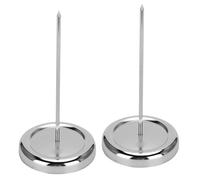 RIZGHWOY Tenedor de Factura de Acero Inoxidable de 2 Piezas para Mostrador de Recibos, Ideal para Oficinas, Restaurantes, con Punta Exterior Chapada en Cromo y Sujeción segura.