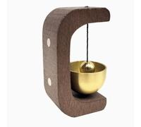 RIZGHWOY Timbre Magnético, 2 uds. Timbres de Comerciantes en Forma con Sonido Suave y Agradable, para Decoración de Restaurante en el Jardín del Hogar (Color Nuez)