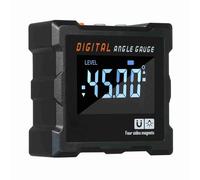 RIZGHWOY Transportador Digital con Pantalla LCD, Herramienta de Medición de ángulos de Alta Precisión para Carpintería y Plomería, Magnético para un Uso Fácil (BLACK)