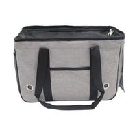 RIZGHWOY Transportín para Perros Pequeños, Bolsa de Viaje Portátil de Lado Suave con Cortina Enrollable para Actividades Al (L 50 X 19 X 30 cm, para Menos de 7,5 kg)