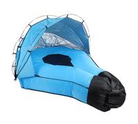RIZGHWOY Tumbona Inflable con Sombra, sofá Inflable Impermeable, Elegante, Cómodo para Ocio Al Aire Libre, Forma Ergonómica, Gris