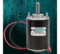 RIZGHWOY XD-3420 Motor CC de Alta Velocidad con Imán Permanente de 30 W para Uso Seguro en Máquinas de Algodón de Azúcar y Rectificadoras, 12/24 V, Velocidad Ajustable (12V3000rpm)
