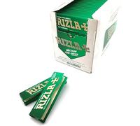 Rizla Brand Green - Papel de liar de esquinas finas y medianas, 50 librillos por caja (25 librillos)