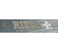 RIZLA SILVER KING SIZE ULTRA SLIM ROLLING PAPER BOX OF 50 BOOKLETS by Rizla