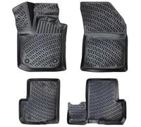 Rizline Alfombrillas 3D a medida para coche, compatibles con Dacia Lodgy 2012-2022, accesorios para coche, 1ª y 2ª fila, alfombrillas de goma TPE para todo tipo de climas, antideslizantes, delanteras