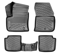 Rizline Alfombrillas 3D compatibles con Peugeot e-2008 motor eléctrico a partir de 2020, ajuste perfecto, accesorios 1ª y 2ª fila TPE para todo tipo de climas, inodoras, antideslizantes en la parte