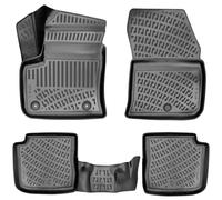Rizline Alfombrillas 3D para coche compatibles con Citroen e-C4 eléctrico 2020-2023, accesorios para coche, 1ª y 2ª fila, alfombrillas de goma TPE para todo tipo de climas, inodoras, antideslizantes,
