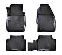 Rizline Alfombrillas 3D para coche, compatibles con Ford Fiesta 2018-2023, accesorios para coche, 1ª y 2ª fila, alfombrillas de goma TPE para todo tipo de climas, antideslizantes, delanteras y