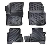 Rizline Alfombrillas 3D para coche compatibles con Ford Kuga 1 2008-2012, accesorios para coche, 1ª y 2ª fila, alfombrillas de goma TPE para todo tipo de climas, antideslizantes, delanteras y traseras