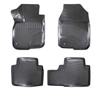 Rizline Alfombrillas 3D para coche compatibles con Honda CR-V 5 Gen 2018-2022, accesorios para coche, 1ª y 2ª fila, alfombrillas de goma TPE para todo tipo de climas, antideslizantes, delanteras y