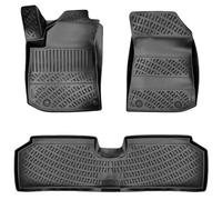 Rizline Alfombrillas 3D para coche compatibles con Kia NIRO EV Elektrik 2018-2022, accesorios para el coche, 1ª y 2ª fila, alfombrillas de goma TPE para todo tipo de climas, antideslizantes