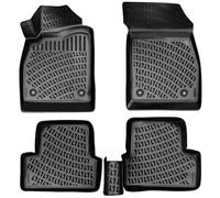 Rizline Alfombrillas 3D para Coche compatibles con Opel Astra J 2009 - 2015, Accesorios de Coche dealfombrillas de Goma TPE para Todos los climas, Antideslizantes para la Color Negro