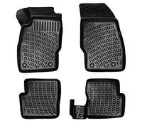 Rizline Alfombrillas 3D para coche compatibles con Opel Corsa D & E 2006-2019, accesorios para coche, 1ª y 2ª fila, alfombrillas de goma TPE para todo tipo de climas, antideslizantes, delanteras y