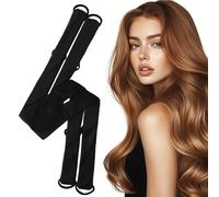 Rizos sin calor durante la noche Esponja de espuma Terciopelo Rizos sin calor Varillas flexibles Rodillos para el cabello para el cuidado del cabello largo y corto Herramientas de peinado Negro duran