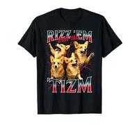 Rizz Em con El Tism Corgi Lover Autistic Meme Gráfico Camiseta