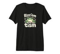 Rizz Em' with The Tism Awesome Autism Aware Charming Teas Camiseta Premium