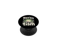 Rizz Em' with The Tism Awesome Autism Aware Charming Teas PopSockets PopGrip Adhesivo
