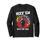 Rizz Em With The Tism Funny Sarcastic Kids Boys Girls Anime Manga Larga