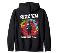 Rizz Em With The Tism Funny Sarcastic Kids Boys Girls Anime Sudadera con Capucha