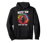 Rizz Em With The Tism Funny Sarcastic Kids Boys Girls Anime Sudadera con Capucha