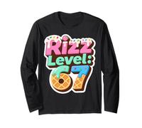 Rizz Level 67 Meme Shirt Ice Cream Drip Meme Six Seven 6 7 Manga Larga
