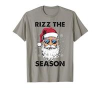 Rizz The Season Funny Christmas Santa Hombres Adolescentes Niños Camiseta