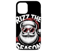 Rizz The Season Santa Gafas Meme Divertido Navidad Gen Z Carcasa para iPhone 12/12 Pro