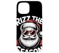 Rizz The Season Santa Gafas Meme Divertido Navidad Gen Z Carcasa para iPhone 15