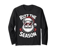 Rizz The Season Santa Gafas Meme Divertido Navidad Gen Z Manga Larga
