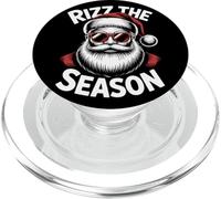Rizz The Season Santa Gafas Meme Divertido Navidad Gen Z PopSockets PopGrip para MagSafe
