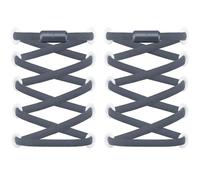 RJ-Sport (2 pares de cordones elásticos con cierre rápido, sistema de cordones rápidos para una comodidad única y un agarre fuerte, con cápsulas de metal sin atar (gris oscuro)