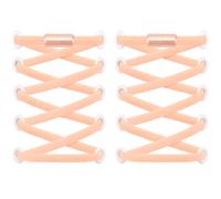 RJ-Sport (2 pares de cordones elásticos con cierre rápido, sistema de cordones rápidos para una comodidad única y un agarre fuerte, con cápsulas de metal sin atar (Peach Nectar)