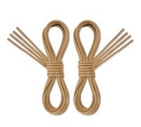 RJ-Sport 2 pares de cordones finos Oxford encerados, cordones redondos para negocios, muy resistentes, avellanados de 60 - 140 cm, cordones redondos de 2,5 mm, para trajes, negocios y zapatos de piel,