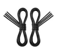 RJ-Sport 2 pares de cordones finos Oxford encerados, cordones redondos para negocios, muy resistentes, avellanados de 60 - 140 cm, cordones redondos de 2,5 mm, para trajes, negocios y zapatos de piel,