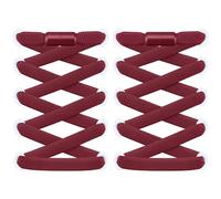RJ-Sport 2 pares de cordones planos sin atar, elásticos con cierre rápido, sistema de cordones rápidos, borgoña, 120