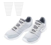 RJ-Sport (20 cordones elásticos de silicona planos para niños y adultos, reemplazo perfecto de cordones sin bucles), blanco, 均码