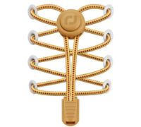 RJ-Sport Cordones elásticos con cierre rápido - Sistema de cordones rápidos para una comodidad única, ajuste perfecto y agarre fuerte (marrón dorado)