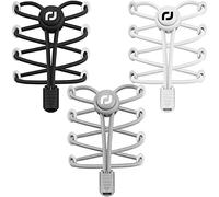 RJ-Sport Cordones elásticos con sistema de cordones de liberación rápida para una comodidad única y un agarre fuerte (negro+blanco+gris)