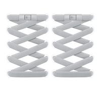 RJ-Sport Cordones elásticos para zapatos sin atar, resistentes sin atar, para niños y adultos, con fuerte bloqueo y cordones de velocidad, 015 - Gris, Talla única