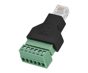 RJ12 6P6C Adaptador de 6 Clavijas, Ethernet RJ12 6P6C Adaptador de Terminal de Tornillo Macho a 6 Clavijas, RJ12 Conector de Bloque de terminales Tornillo Conector Conector Convertidor