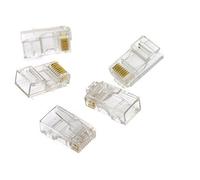 Rj12 6P6C - Adaptador de cable Ethernet de plástico reutilizable modular para cable de cinta, 20 unidades, tratamiento práctico