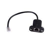 RJ12 6P6C El Panel telefónico del Panel telefónico Femenino a Masculino L-A-N Network Ethernet Cable de extensión de 15 cm