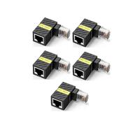 RJ45 360 Rotatable Network Plug 90 Degrees Right Angle Elbow Gigabit Adapter Universal Male to Female Converter