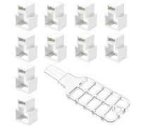 RJ45 Cable Lock 10-Pack With 1 Key | Security Ethernet Network Port Blocker & Dust Cover | Standard Modular Plug Clip Lock For Router Laptop Computer Home School Lab